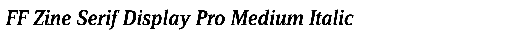 FF Zine Serif Display Pro Medium Italic image